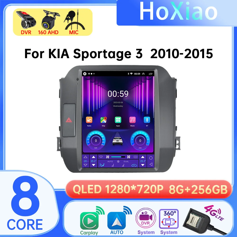 

Android 12 Car Radio For KIA Sportage 3 2010-2016 Multimedia Player Navigation 4G Carplay Stereo Head Unit 9.7" Tesla Style 2din