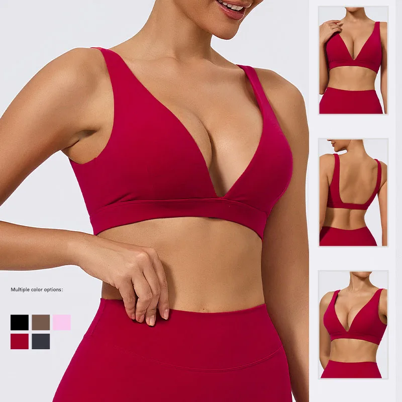 

Sexy High-Support Yoga Bra with Back Design - Breathable Gym Top for Women, Crossfit & Workout, Fashionable Sportswear For Daily
