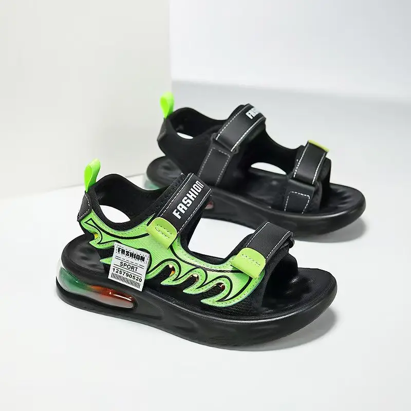 الصبي جديد وسادة هوائية صنادل رياضية غير رسمية الصيف Cuhk الأطفال لينة وحيد عدم الانزلاق المفتوحة تو خفيفة الوزن في الهواء الطلق صنادل شاطئ