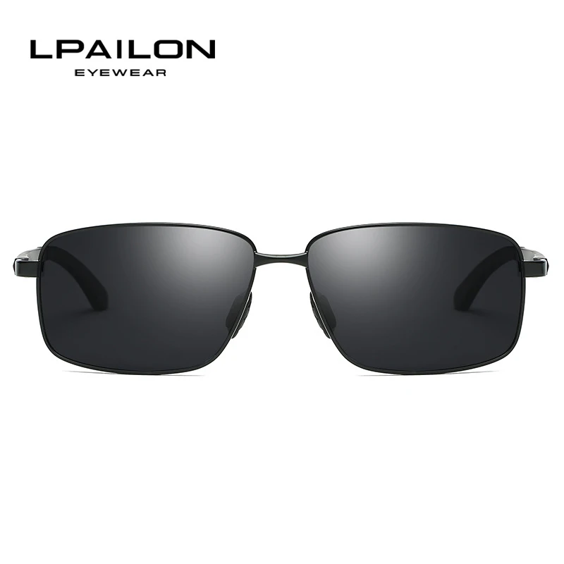 アルミマグネシウムメンズ偏光サングラス-uv400-保護スクエアレンズ夜間運転屋外男性サングラス