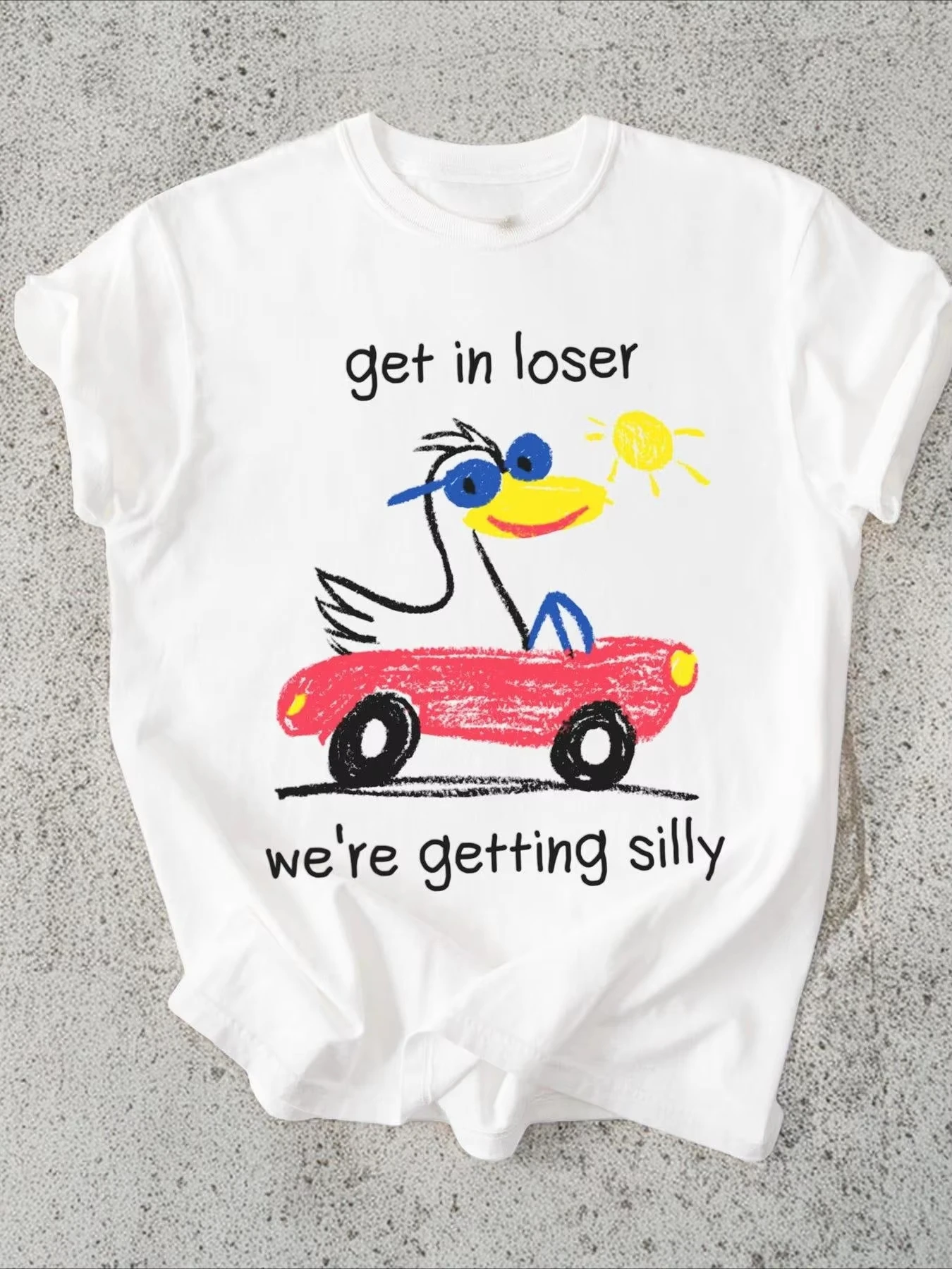 2026 New Male and Female Same Style Silly Goose T-shirt Fun Parody Soft Breathable Comfortable Fashion Neutra