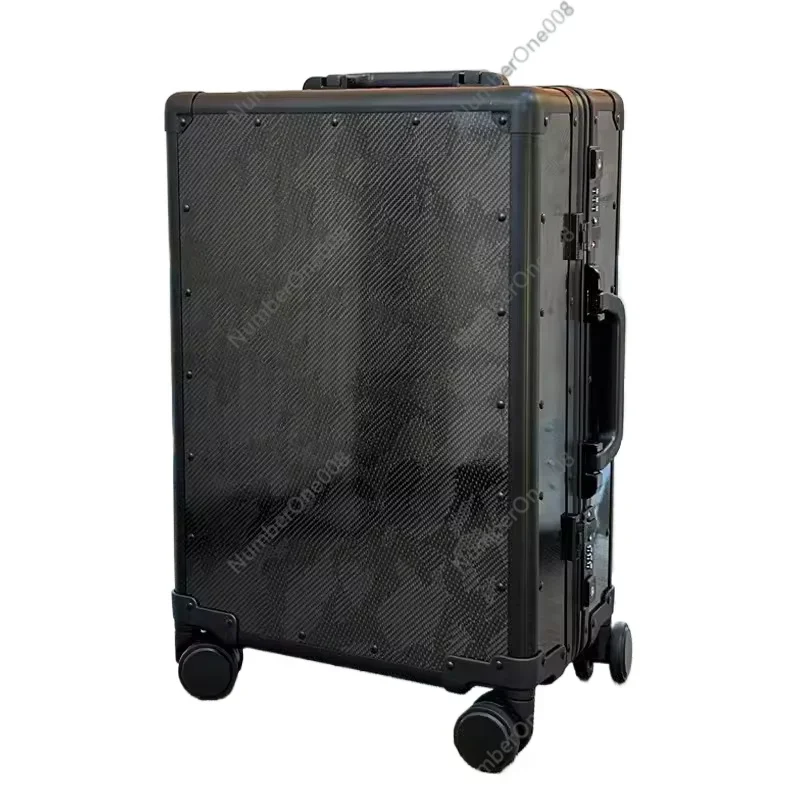 

Чемодан из настоящего углеродного волокна, 24-дюймовый чемодан на колесиках, сумка с замком по отпечатку пальца, чемодан, 20-дюймовый бортпроводник, проверка пароля