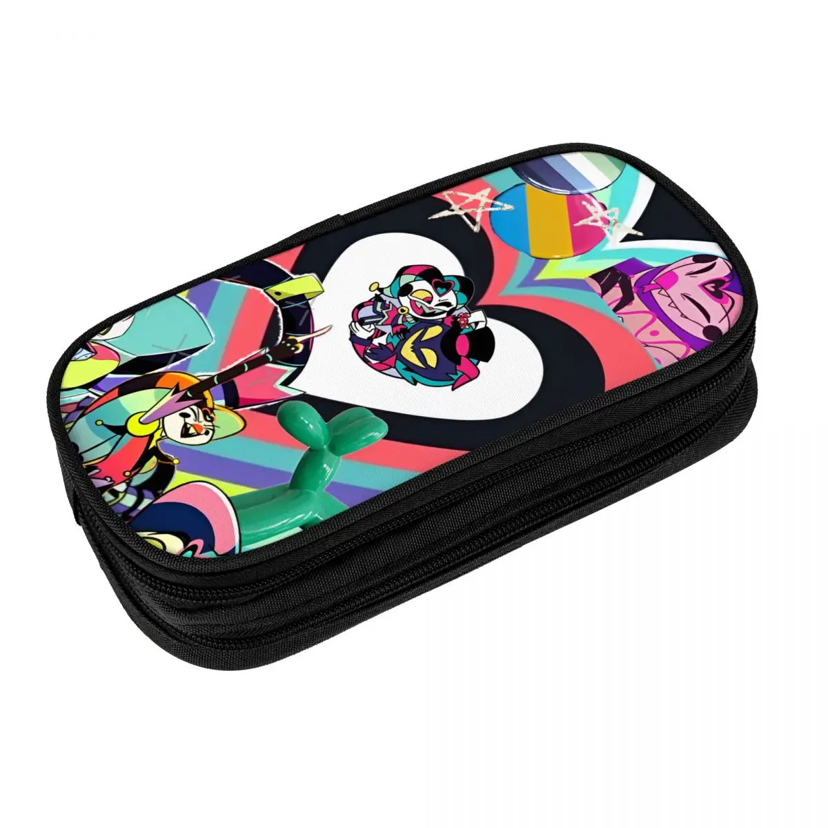 أنيمي Helluva Boss مقلمة موضة حامل قلم حقائب أطفال سعة كبيرة مكتب سستة pencelcases