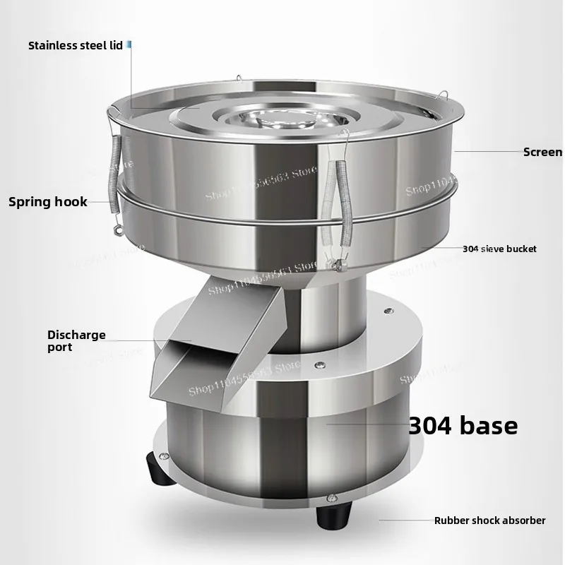 Small stainless steel screening machine spraying powder sieve traditional Chinese medicine powder flour sieve electric
