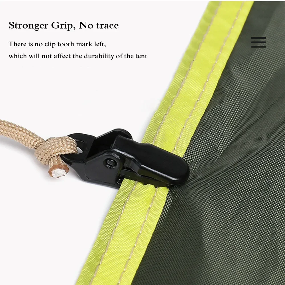 10/15/20 Stück Markisenklemmen Planenclips Schnappverschlüsse Zelt-Camping-Überlebens-Spannwerkzeug für Outdoor-Camping-Wanderungen Campingausrüstung im Angebot – Detail 3