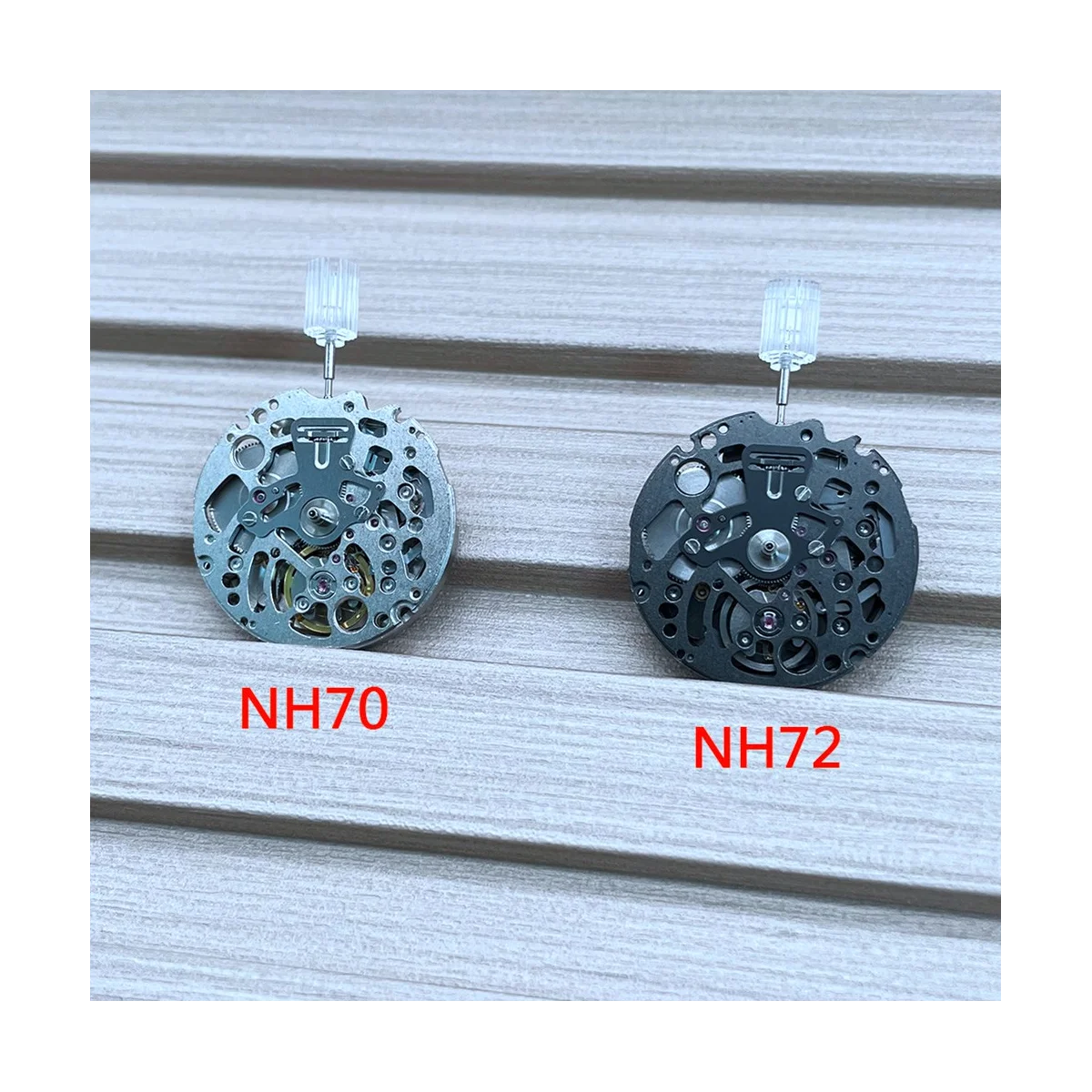 NH72/NH72A Skeletonized Mechanical Movement Black Metal 3 Hands Automatic Self-Winding Mechanism