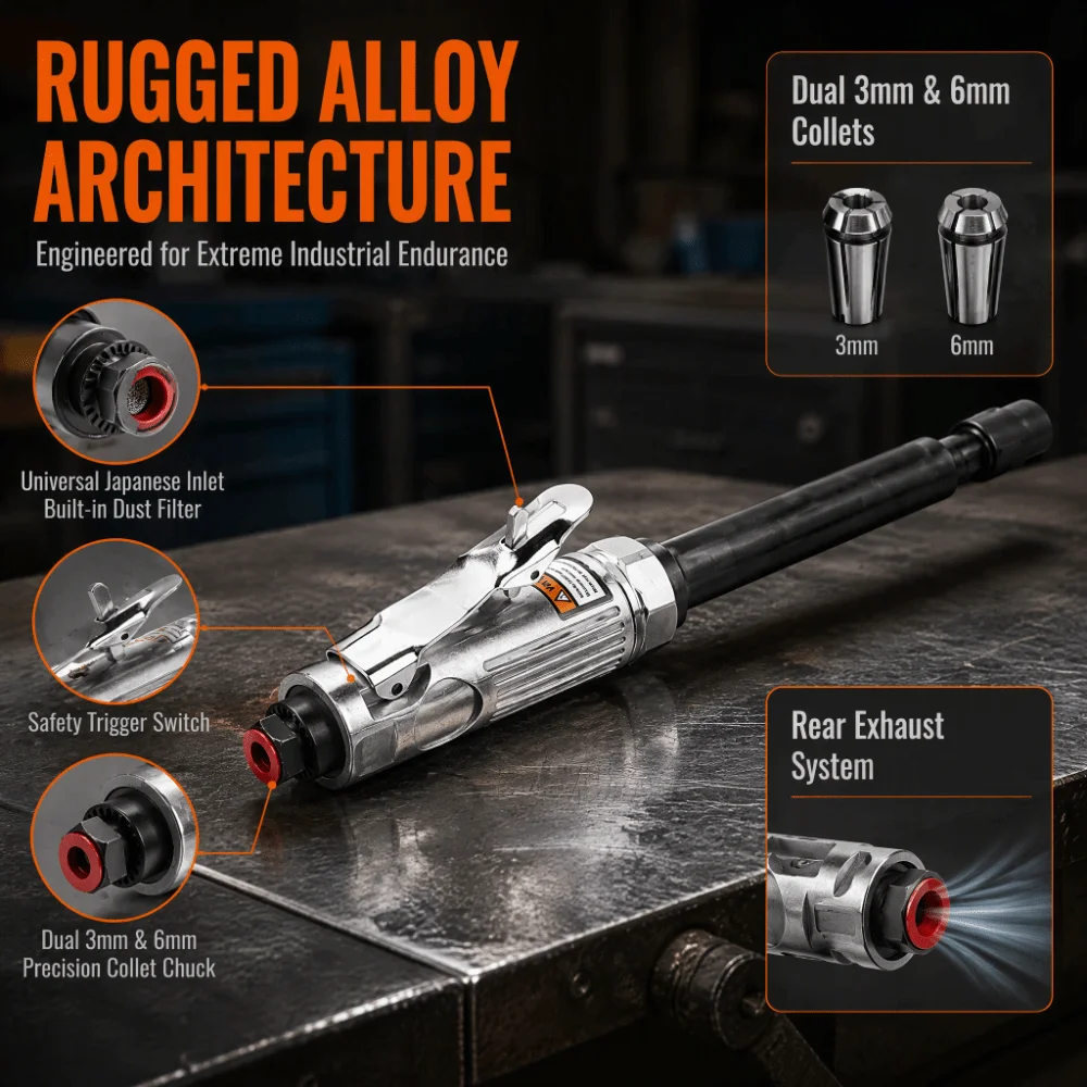 20,000 RPM Air Angle Die Grinder 1/4