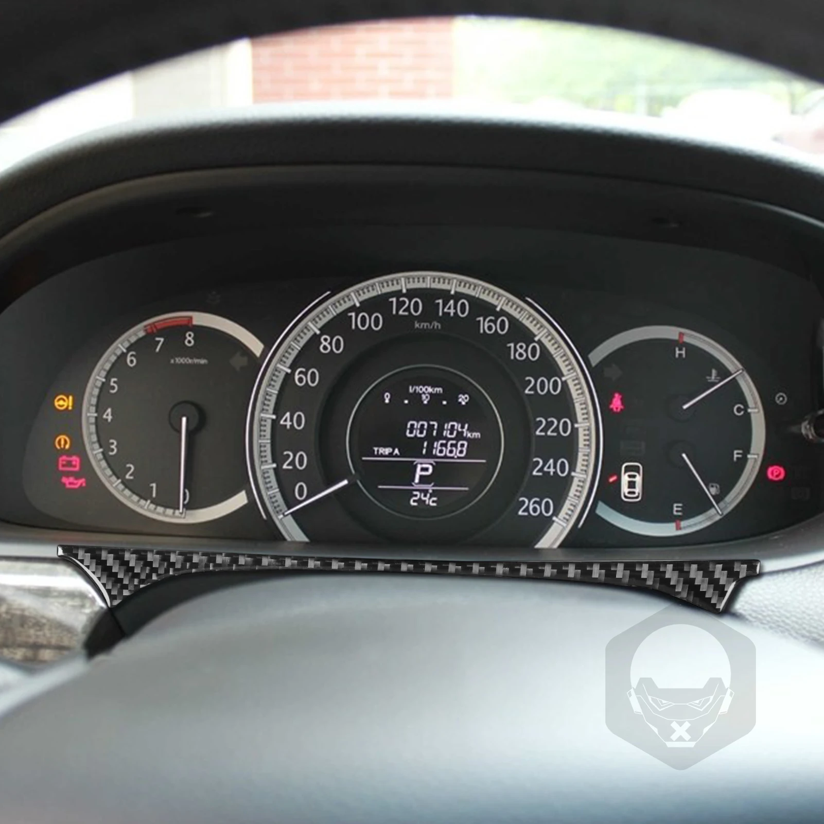 Real Carbon Fiber Car Accessories Dashboard Speedometer Panel Cover Soft Sticker For Honda Accord 9th Gen 2014 2015 2016 2017