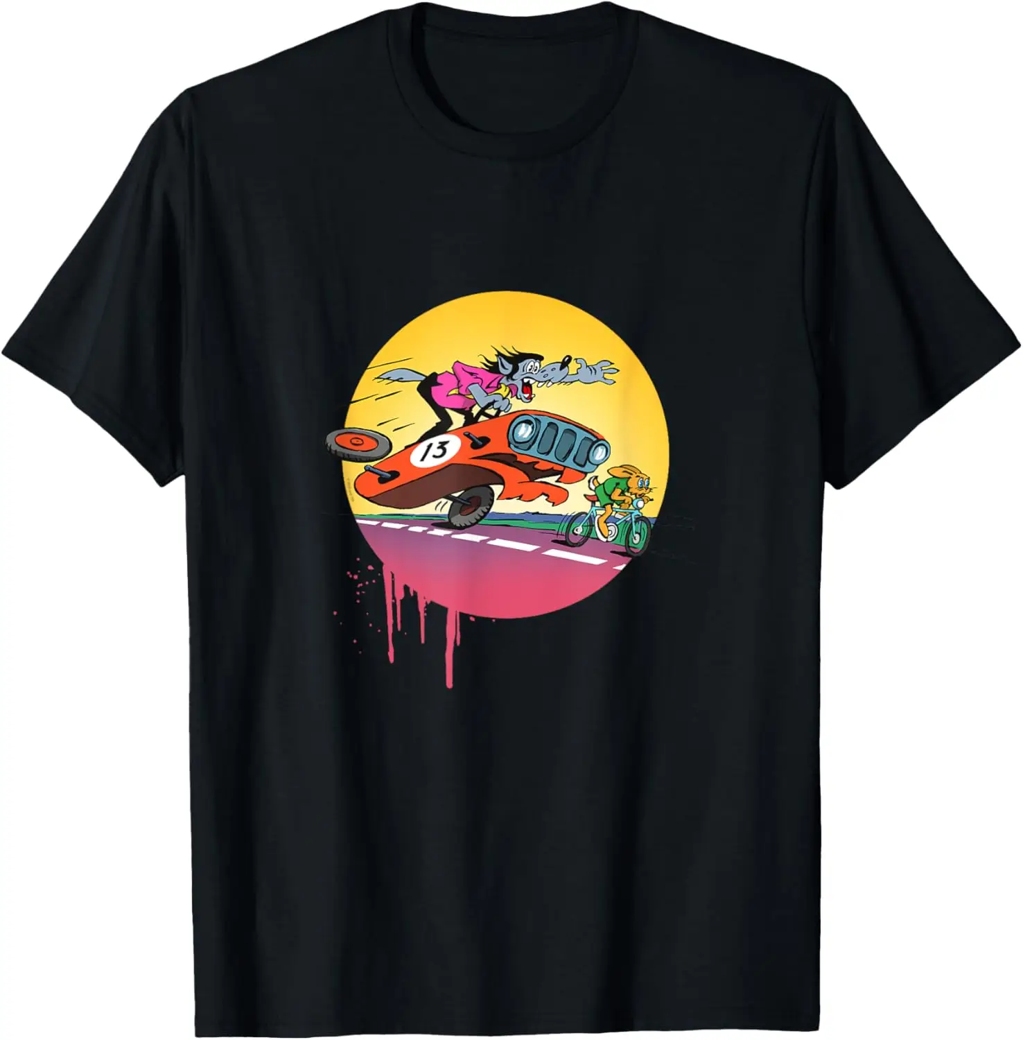 Rabbit & Wolf - Nu pogodi! Car Hunt T-Shirt