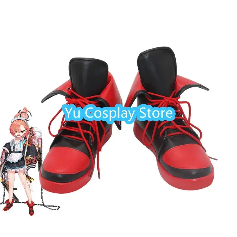 

Yu-Cosplay Game Blue Archive Neru Cosplay Shoes PU Leather Shoes Halloween Carnival Boots Cosplay Props Custom Made