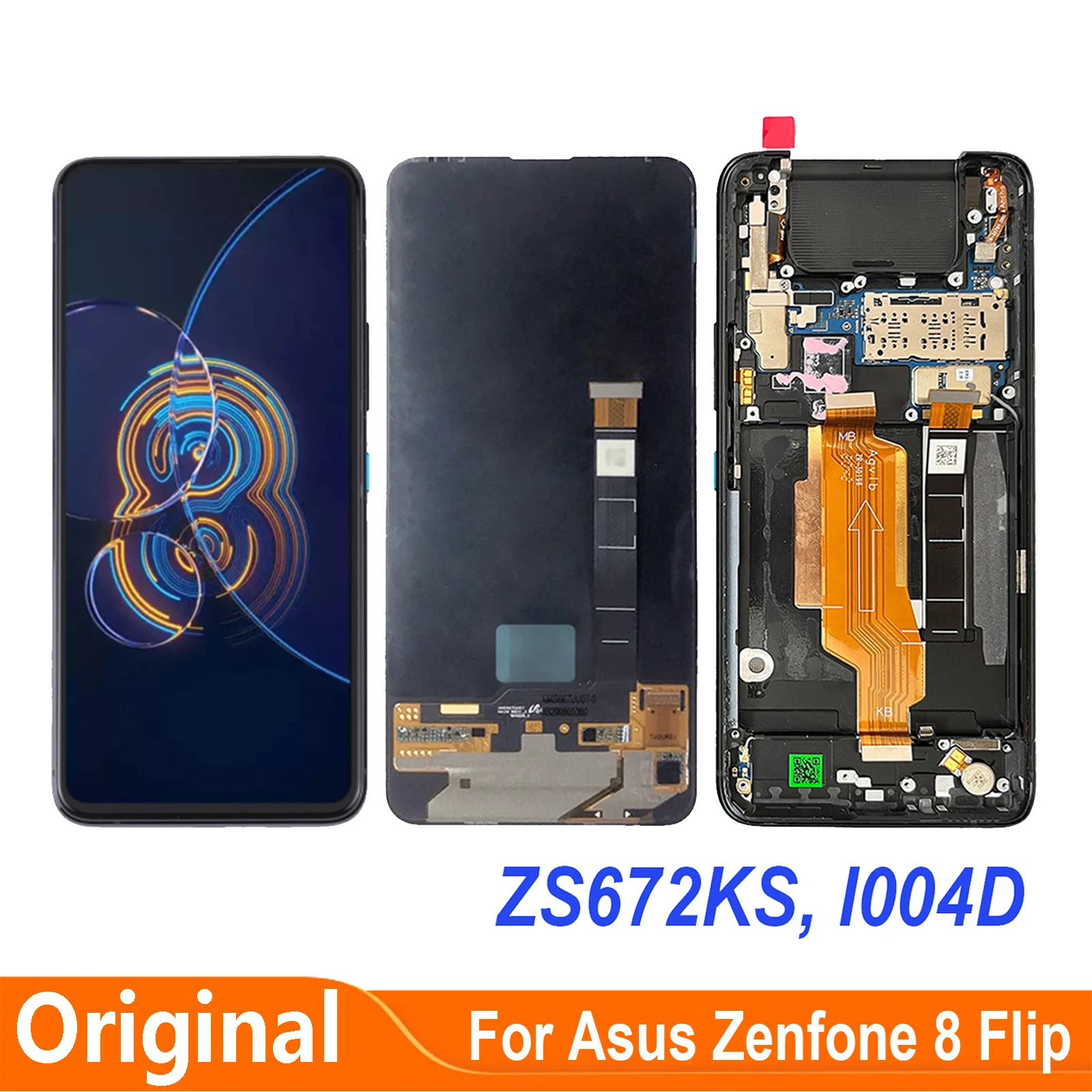 

ЖК-дисплей AMOLED для Asus Zenfone 8 Flip ZS672KS I004D с сенсорным экраном и дигитайзером в сборе