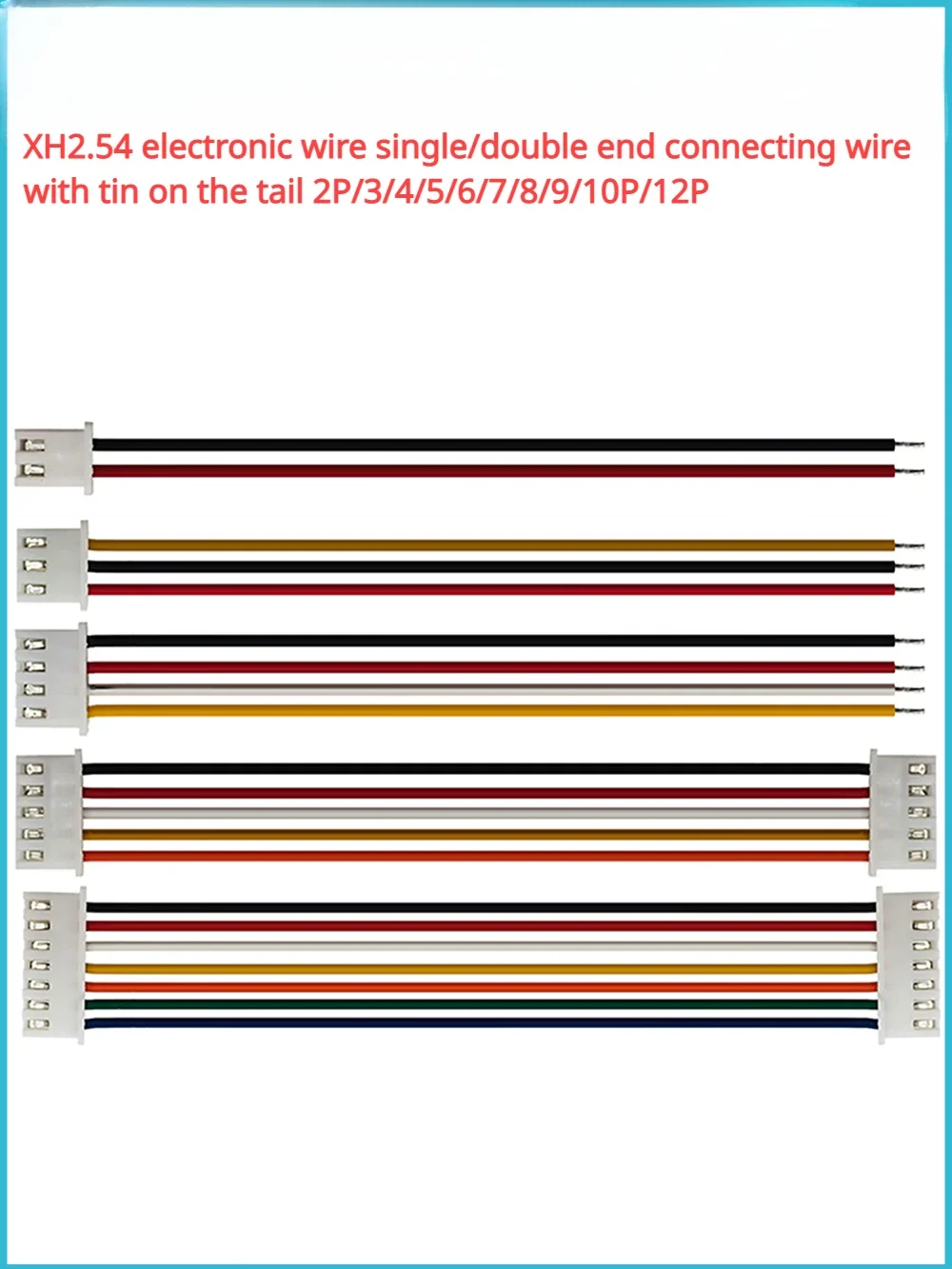 XH2.54 electronic wire single/double end connecting wire with tin on the tail 2P/3/4/5/6/7/8/9/10P/12P