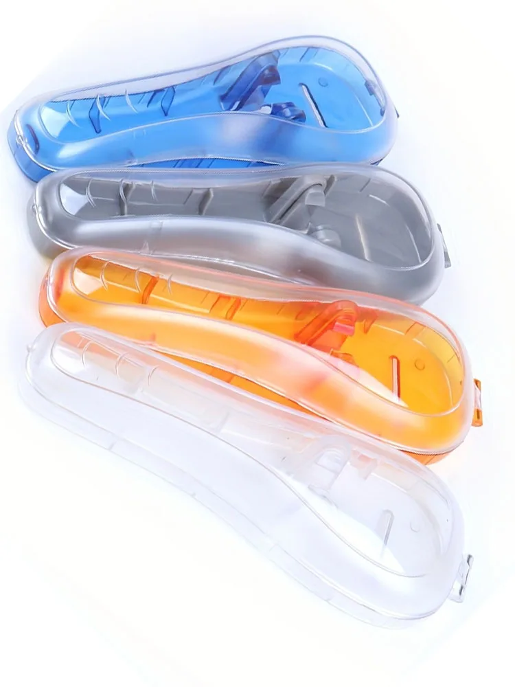 Transparente tragbare Reise Herren manuelle Rasur Schutz Kunststoff Box Deckel Container Lagerung Rasierer Schutz Box Lagerung