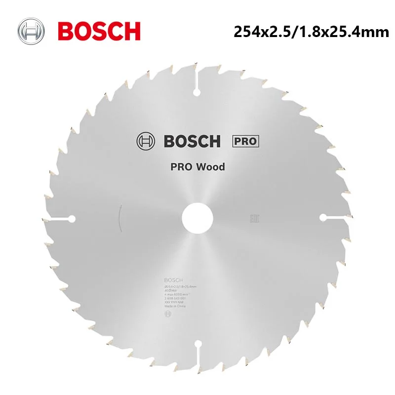 

Bosch Wood Circular Saw Blade 254X2.5/1.8X25Mm Woodworking Saw Blade Atb Teeth for Electric Circular Saw Power Tool Accessories