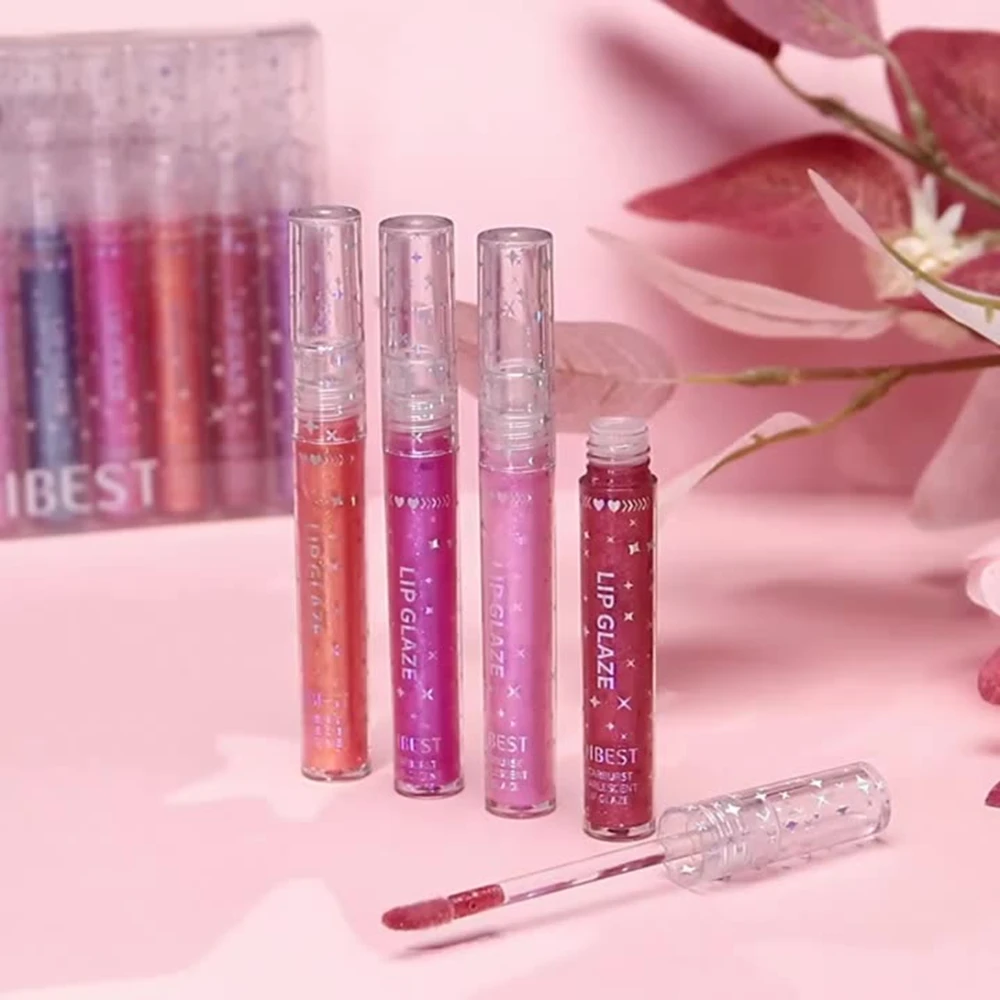 1set Glitter Vloeibare Lipglazuur Tint Laser Holografische Lipsticks Cosmetica Glanzend Pigment Waterdichte Make-up Vrouwen Lipglosses