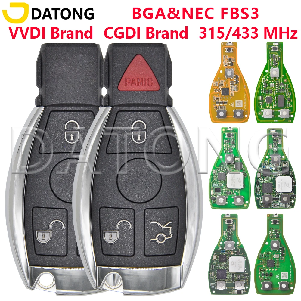 Datong VVDI Xhorse 315MHz 433MHz CGDI PCB Support BGA&NEC Chip Car Remote Control Key For Mercedes Benz A C E S Class W204 W207