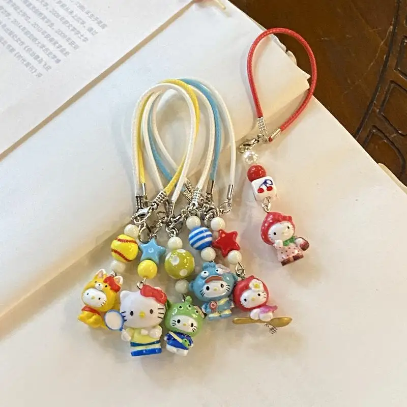 

Корейский стиль HelloKitty для девочек KT Cat, подвеска для телефона, сумка, подвеска, крылья ангела,ccd, милая подвесная веревка