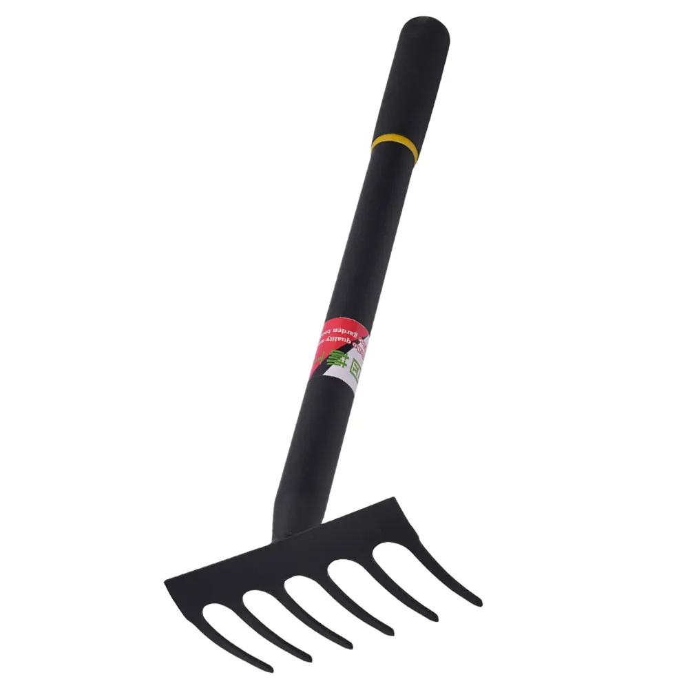 

6 Teeth Manganese Steel Garden Rake Hand Tool Cultivator Plowing Weed Soil Loosener Agricultural Steel Cultivation Tool Rubber