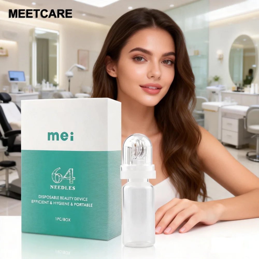 64pin Hydra Derma Roller Microneedle Dermaroller with 10ml Bottle Beauty Skin Repair Microneedling Tool