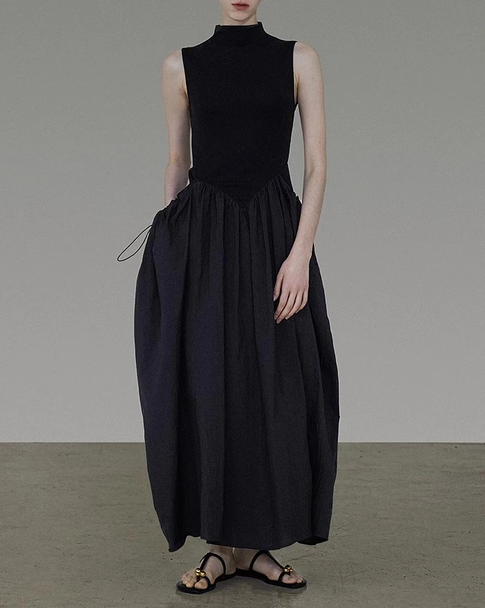 

Black Stretch Dress Women Sleeveless Vintage Elegant Chic Clothing Lady Streetwear Runway Design Party Loose Vestidos Bodycon