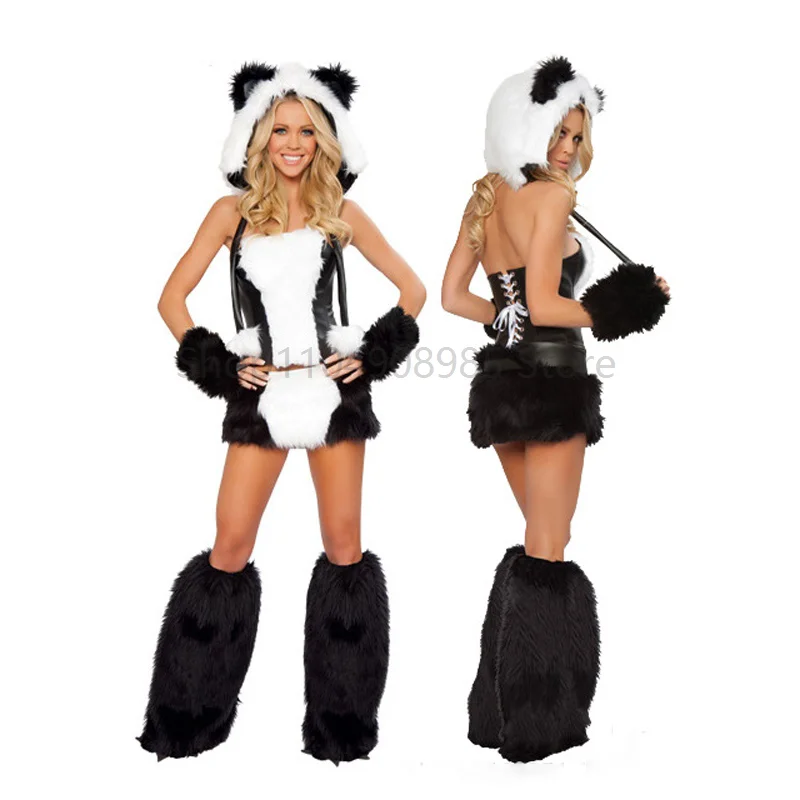

Halloween Cosplay Animals Costume Sexy Holiday Party Dress Suit Woman Backless Funny Bring Hat Stage Costume Clothes