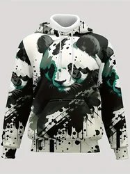 Men's Hoodie 3d Panda Harajuku Print Top Men's Hooded Sweatshirt Oversized Vintage Male Clothing Autumn Long Sleeve Pullover