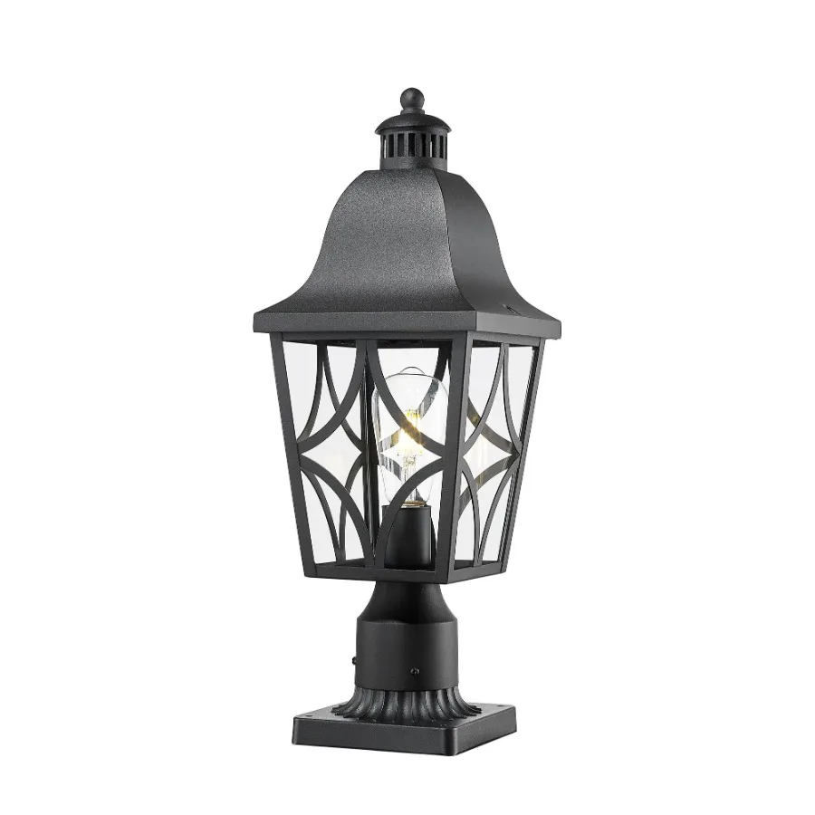 

Outdoor Post Lights Lamp Post Light Fixture Waterproof Aluminum Housing with Glass Fence Post Deck Lighting for Garden Patio Pa
