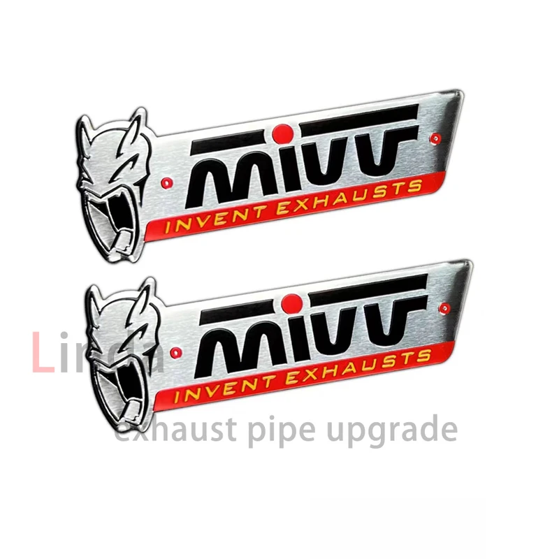 Motorcycle Exhaust Pipe Sticker For mivv devil Waterproof Decorative Metal Aluminum Label High Temperature Resistant Car Sticker