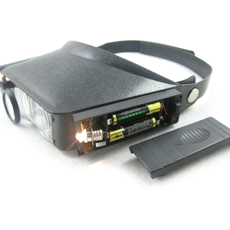 Headbands Glasses Magnifier with Lights Loupe Glasses For Reading Watch Repair