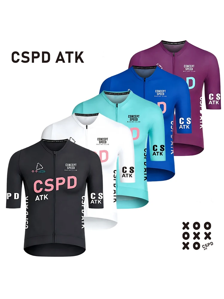 AliExpress NONE CSPD ATK cycling sportswear men's cycling short sleeved top summer high-end energy band cycling jersey sunscreen cycling shirt