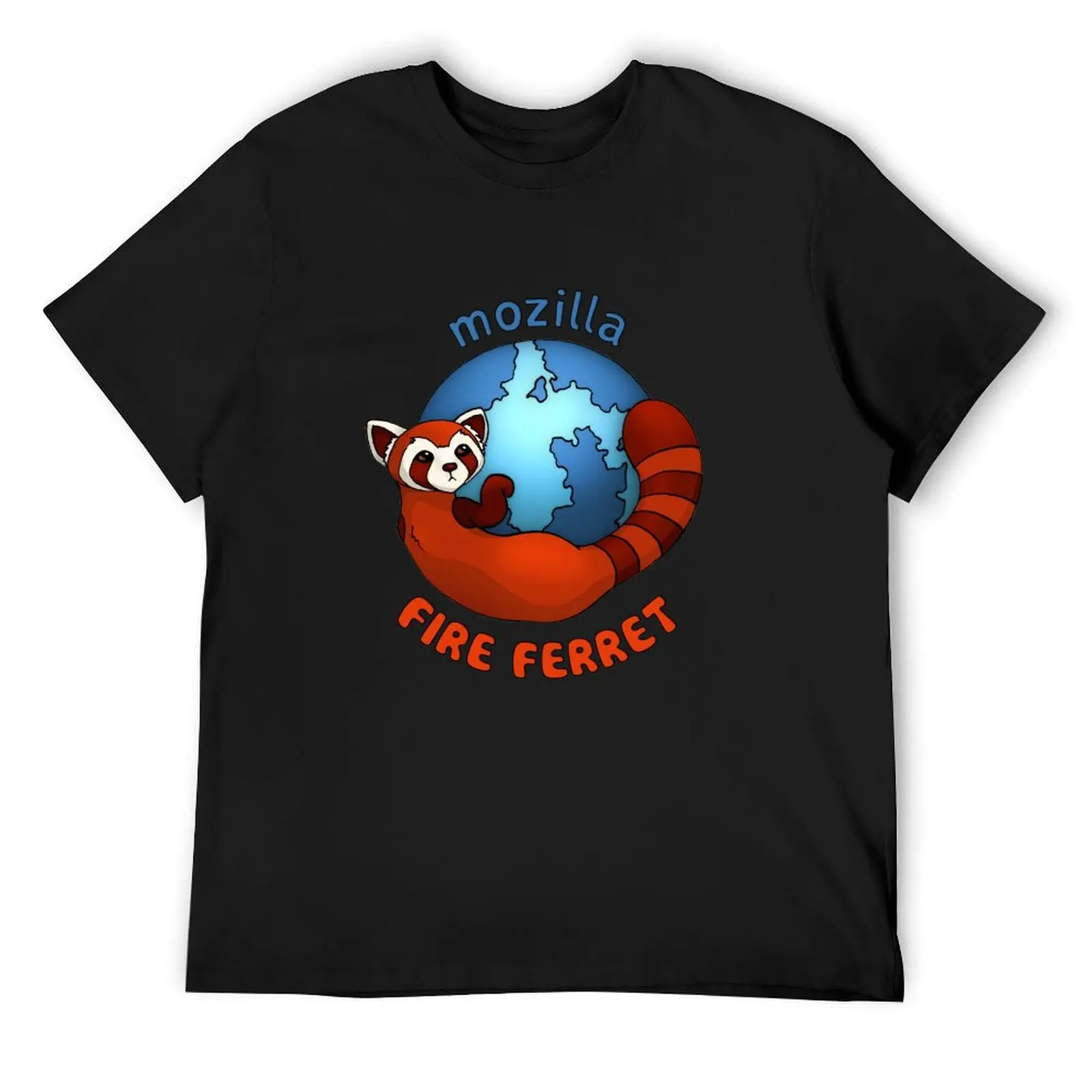 Mozilla Fire Ferret T-Shirt blanks graphic t shirts animal prinfor boys street wear T-shirts for men cotton