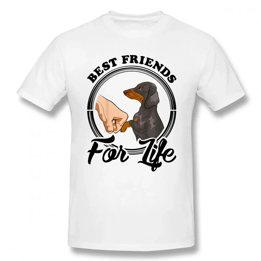 

Graphic Cotton Streetwear Short Sleeve Birthday Gifts Summer Style T-shirt Mens Funny Best Friend Dachshund Dog T Shirts funny