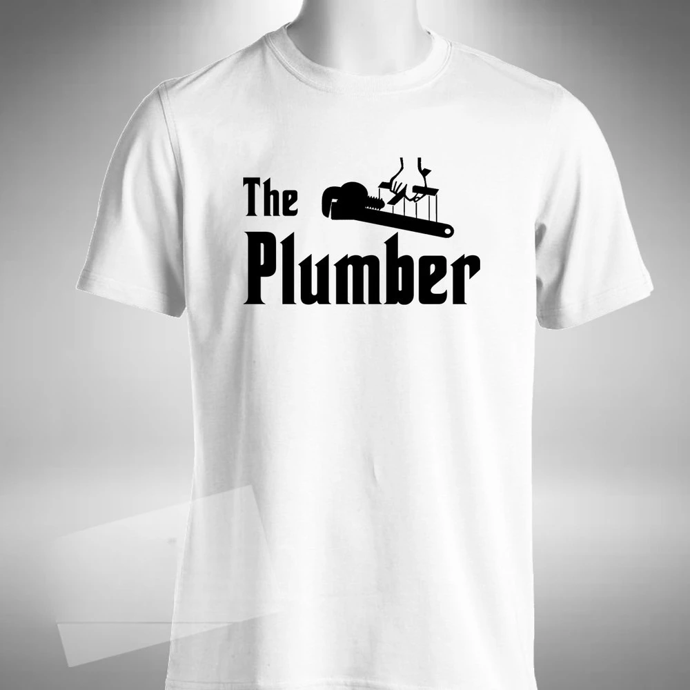 The Plumber Men's T-Shirt Funny Godfather Style Plumbing Heating Harajuku Graphic T Shirts Streetwear Men Clothing Cotton Shirt
