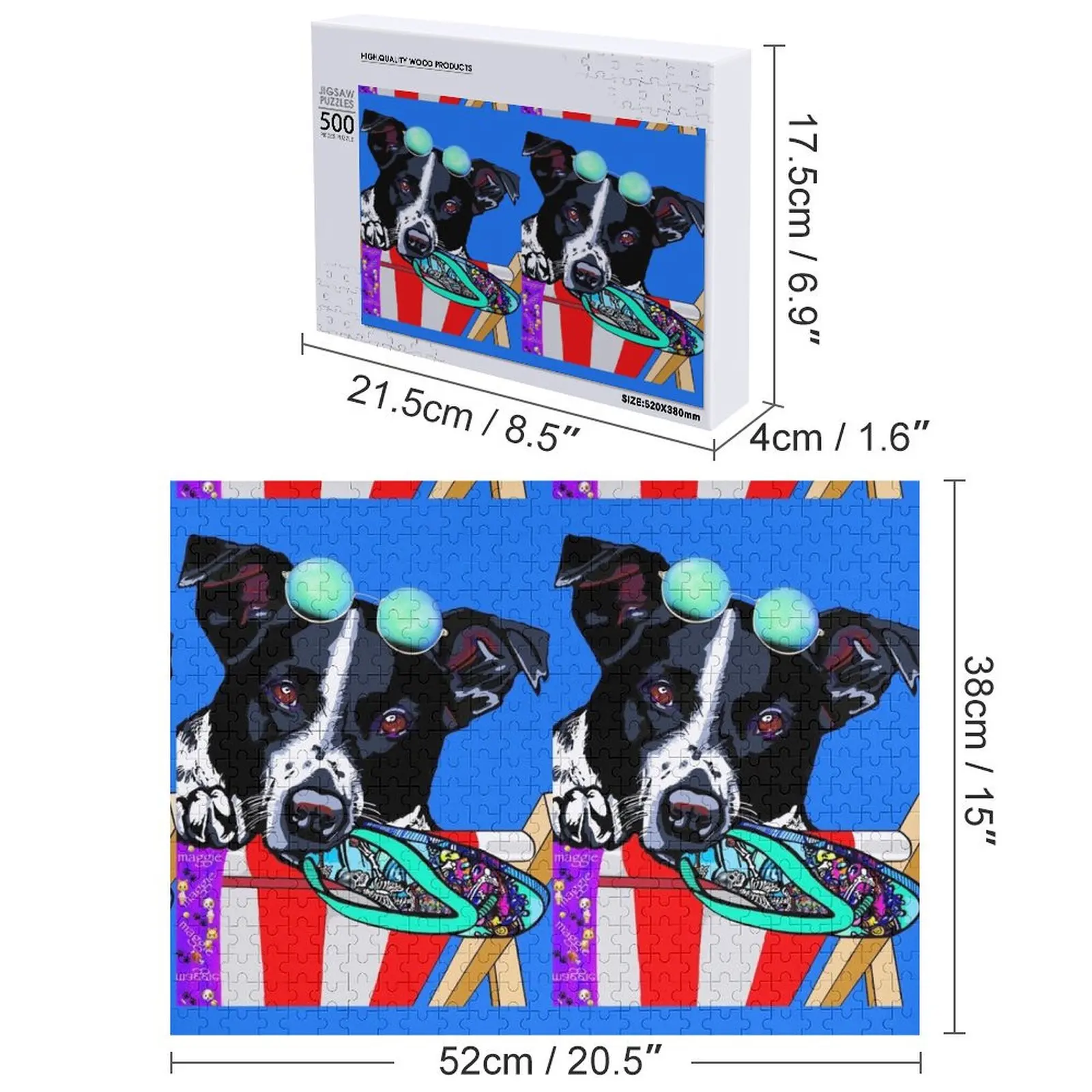 Puppy Love Jigsaw Puzzle doganale con foto Decorazioni in legno Dipinti Animali in legno Woodens per adulti Puzzle