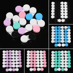 20 PCS Fashion Mini Eye Glass Plastic Candy Color Travel Glasses Holder Soaking Box Contact Lens Case