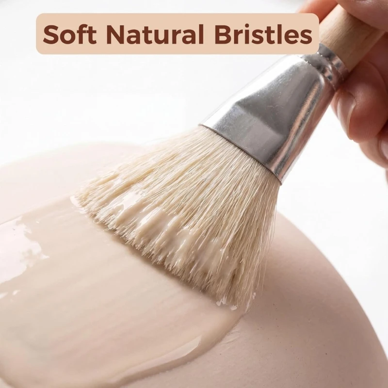 Pottery Brush Set for Ceramic Painting, 12 Piece Paint Brush Set with Sponge, Assorted Brush Forms for Detail Work, Washes, and