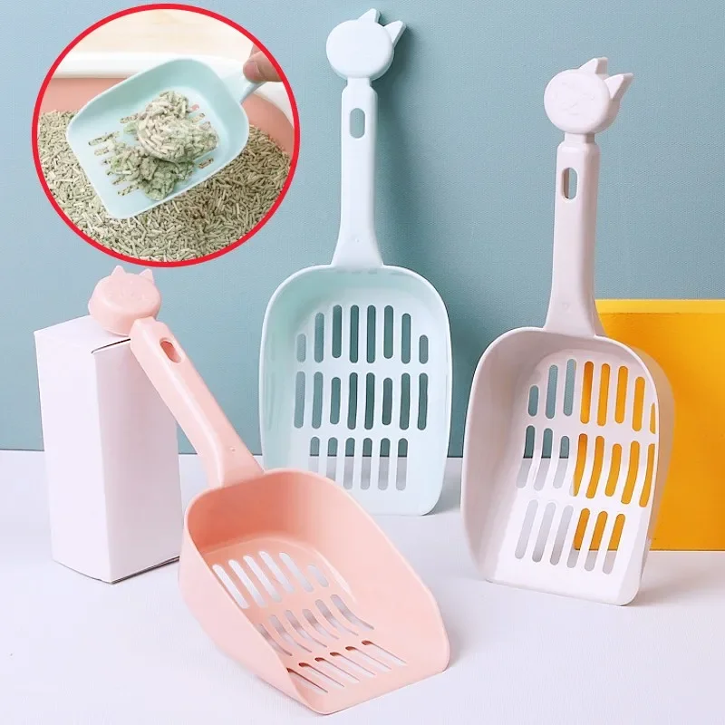 Cat Litter Scoop Hangingable Cats Litter Shovel Small Sand Scoop for Cats Toilet Clean Cute Handle Sand Shovel for Cat Supplies