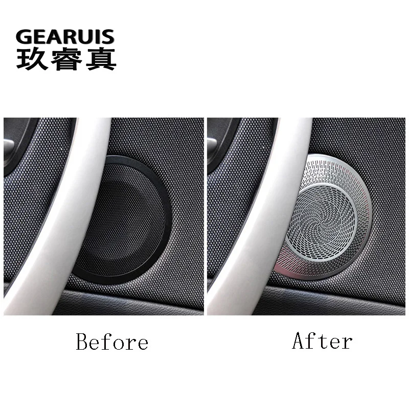 For BMW 1 Series E81 E82 E87 2007-2011 Car Door Panel Loudspeaker Sound Pad Stereo Audio Speaker Cover Interior Auto Accessories