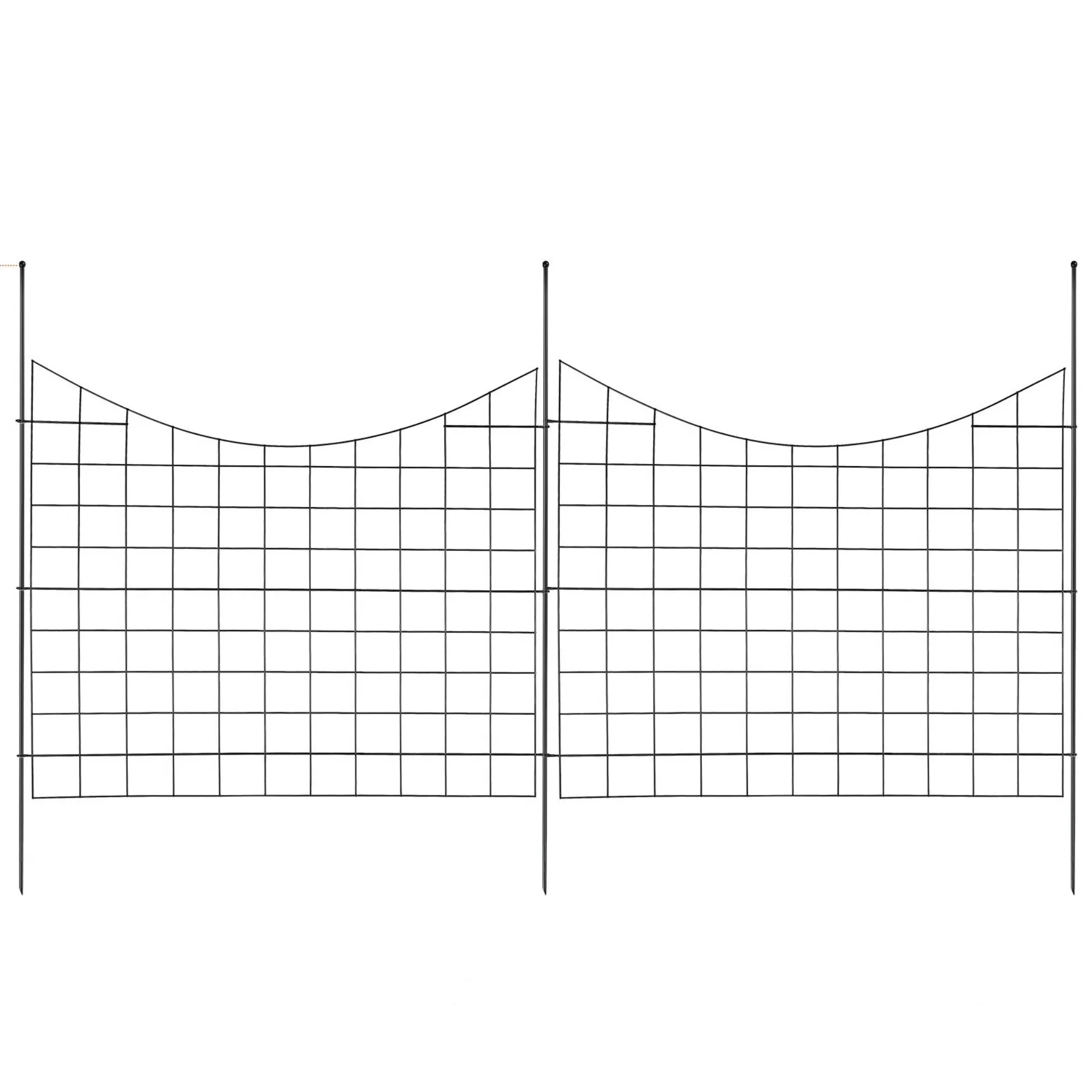 5-Pack Metal Garden Fence, 36.6