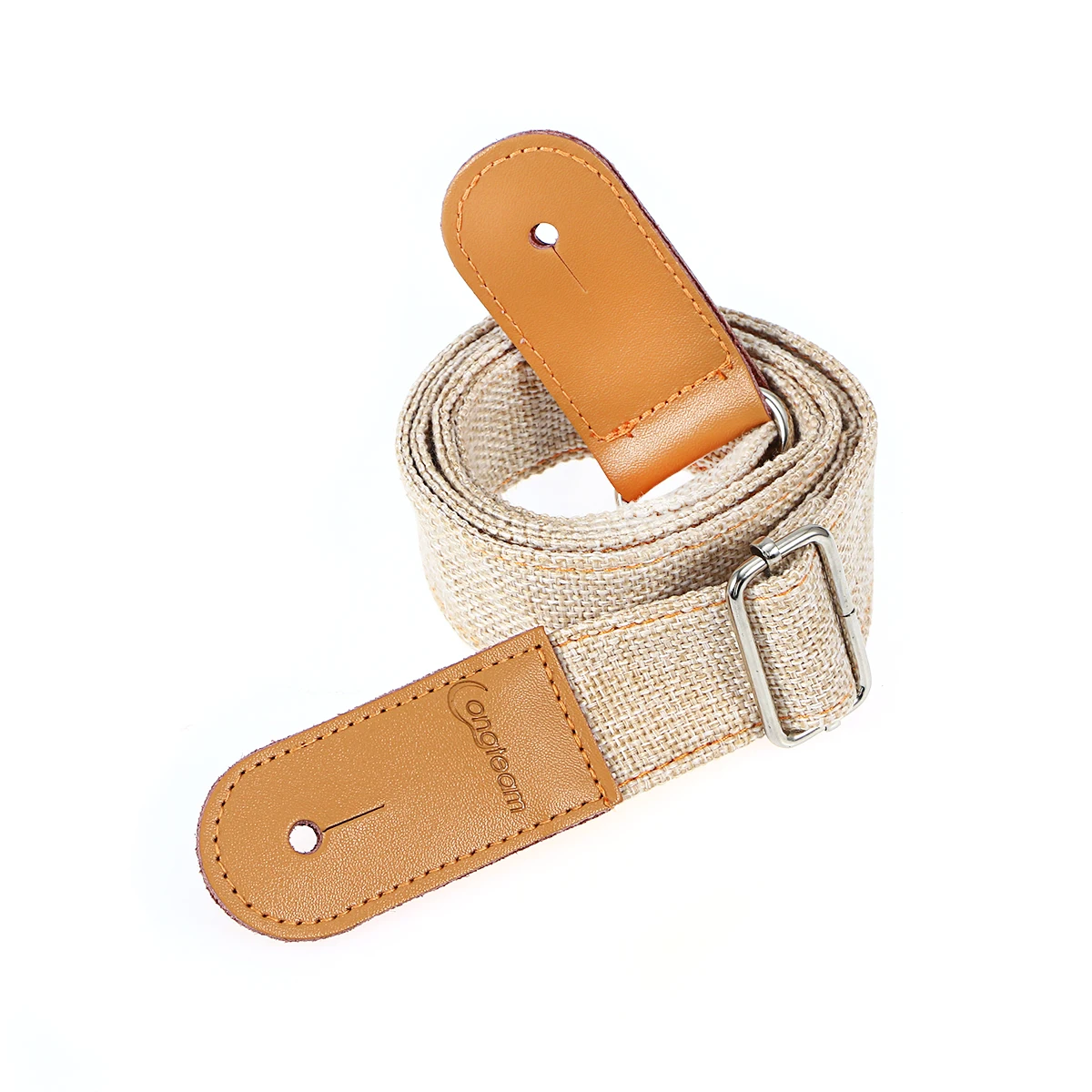 

Ukulele Strap Cotton Linen Body With Ends Metal Buckle Adjustable For Comfortable Long-Time Use Beige
