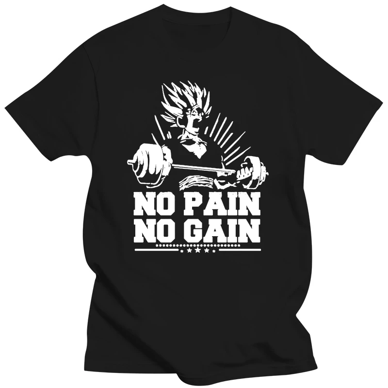 

Teenage Fit T Shirts Men No Pain No Gain Tops with Summer T-Shirt for Adult