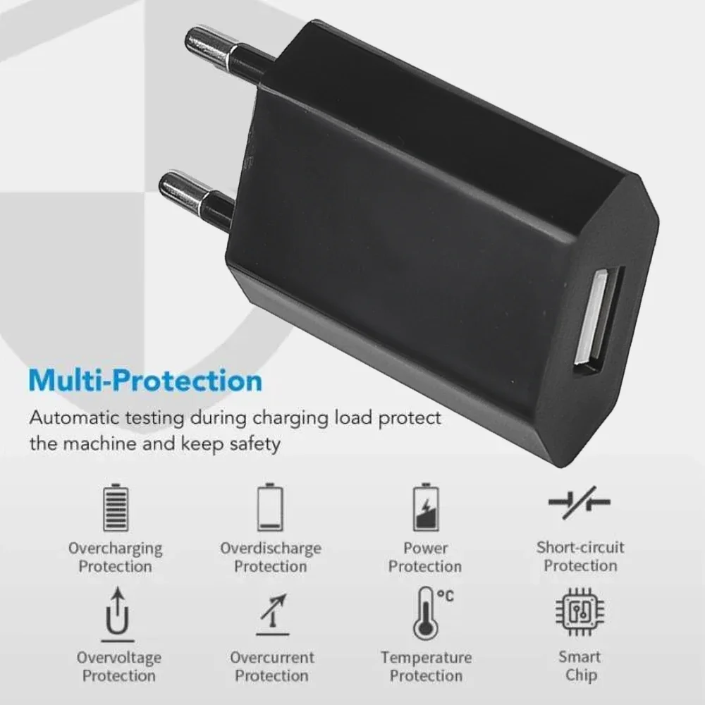 1/5Pcs Universal EU Plug Travel Mini USB Wall Charger 5V/1A Power Adapter Mobile Phone Charging for IPhone Samsung Xiaomi Huawei image 5