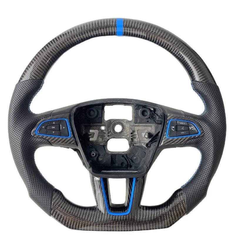 

Factory Hot Product Real Carbon Fiber Steering Wheel for Ford Focus MK2 MK3 MK4Without airbags