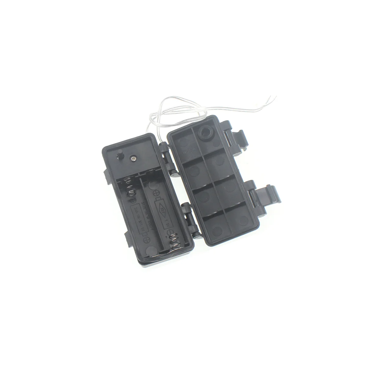 AA Square battery box AA Four three two five embedded battery base with cover switch with timing tape clock