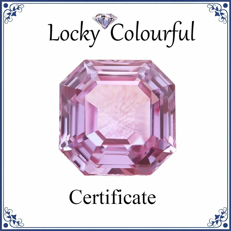 

Lab Grown Alexandrite Stone Asscher Shape Purple Color Charms Beads for Diy Jewelry Making Materials Selectable AGL Certificate