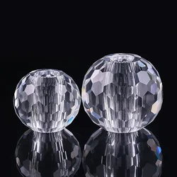 40/50mm Through Hole Clear Prism Crystal Globe Glass Artwork Honeycomb Hexagonal Suncatcher Chandelier Room Decor Accessories