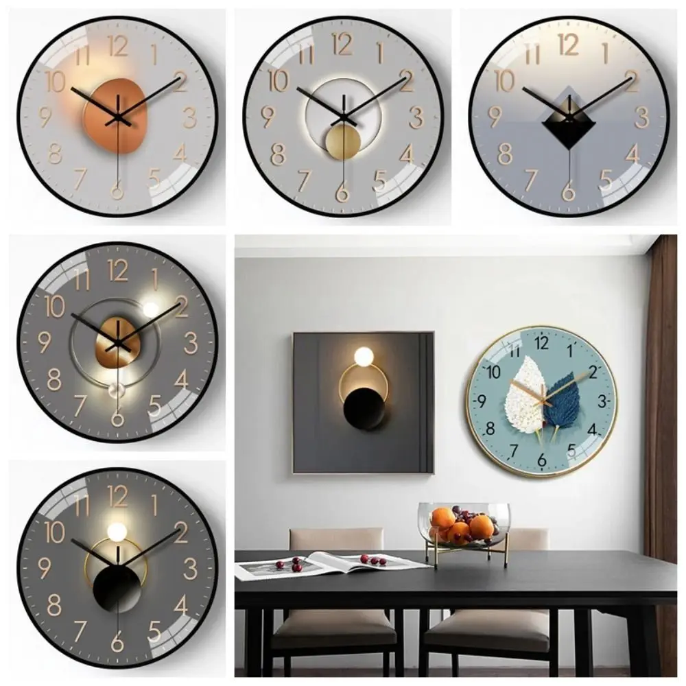 Modern Decor 8 Inches Wall Clock Silent Movement Fashion Mute Clock Geometric Design Quartz Hanging