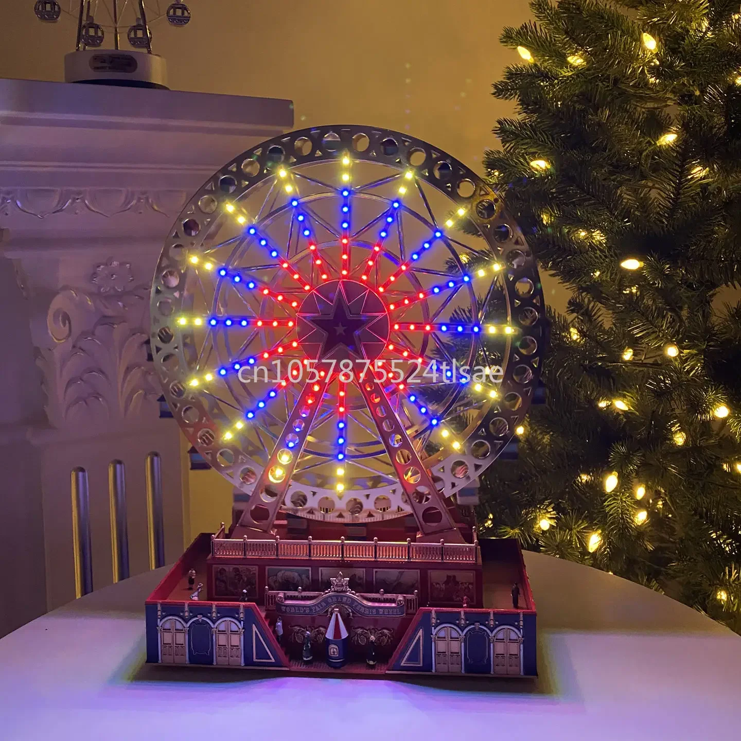 Christmas Ferris Wheel Music Box Ornament - Charming Decoration for Birthday & Christmas Gift