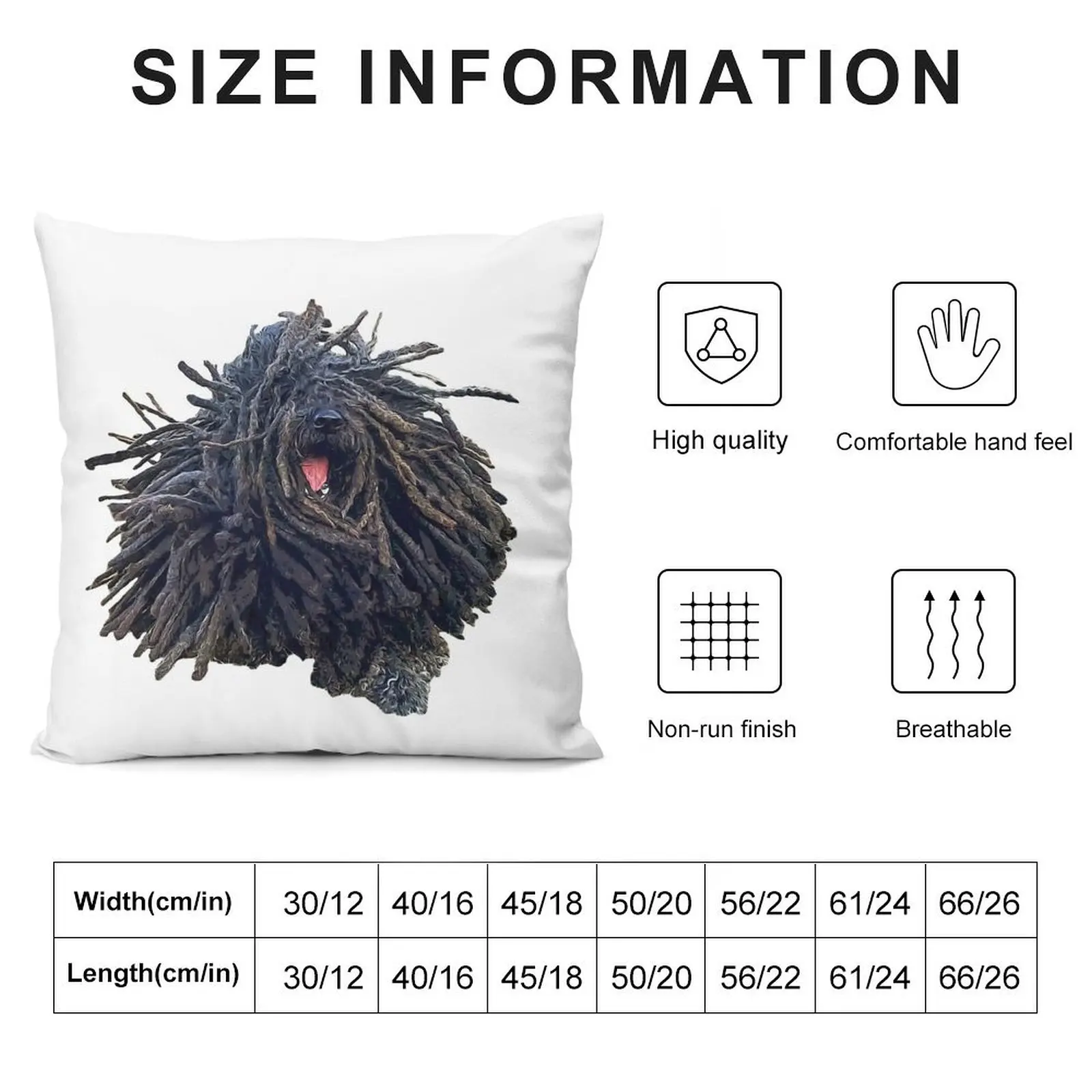 Hungarian Puli Puppy Dog Dreadlocks Throw Pillow Decorative Cushion Pillow Cases Sofa Cushion pillow