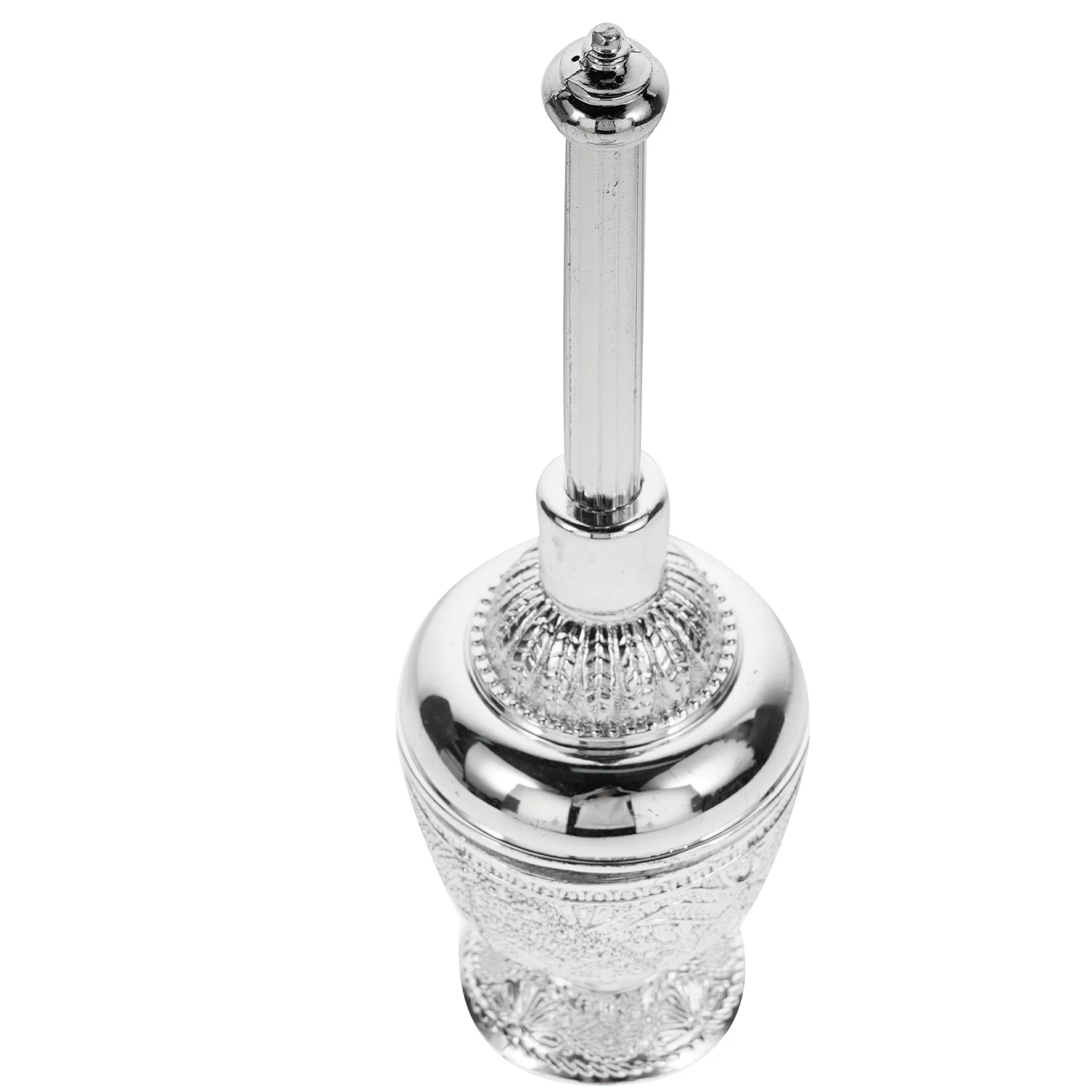 

Holy Water Decorative Bottle Elegant Pattern European Style Zinc Alloy Glass Decorative Holy Water Container for Home Decor